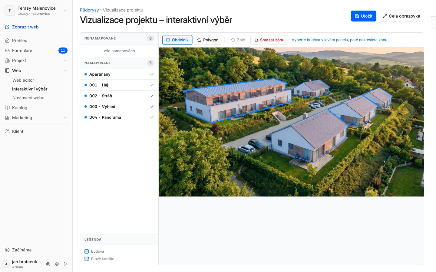 Správa jednotek, webu a leadů v Urbanlist bez agentury